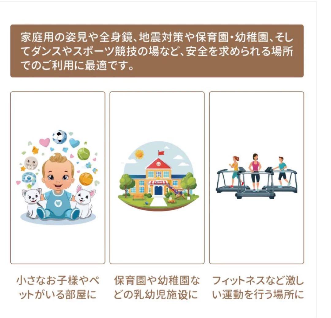 軽壁掛け鏡160x80cm銀