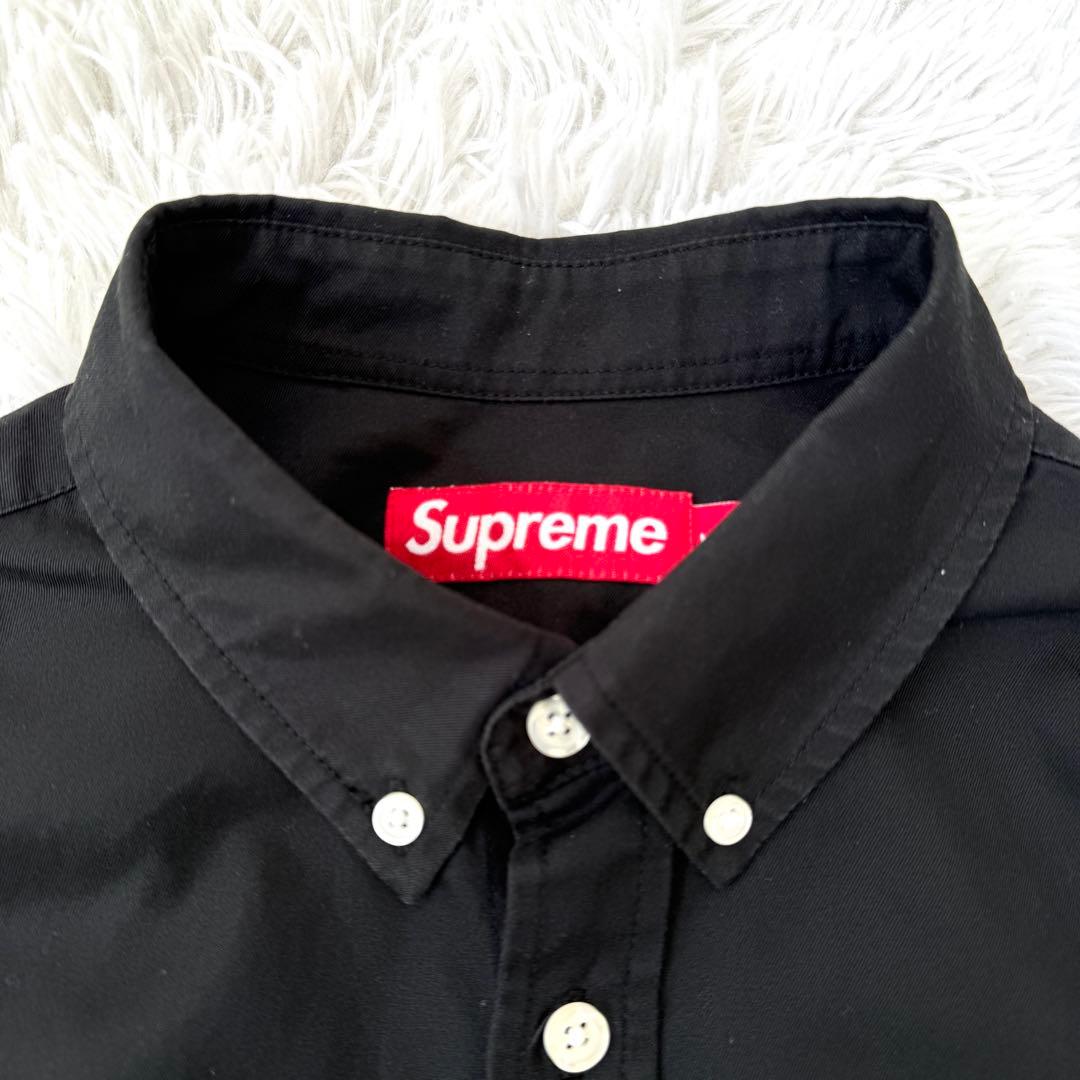 【ウォンビン着用✨】シュプリーム スモールボックスロゴ長袖シャツ 黒 M 美品◎