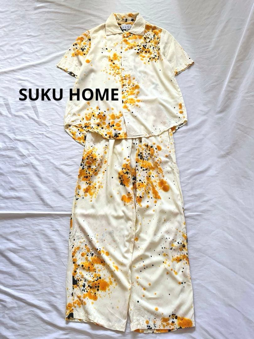 SUKU  ルームウェア　セットアップ　半袖　パジャマ　スクホーム