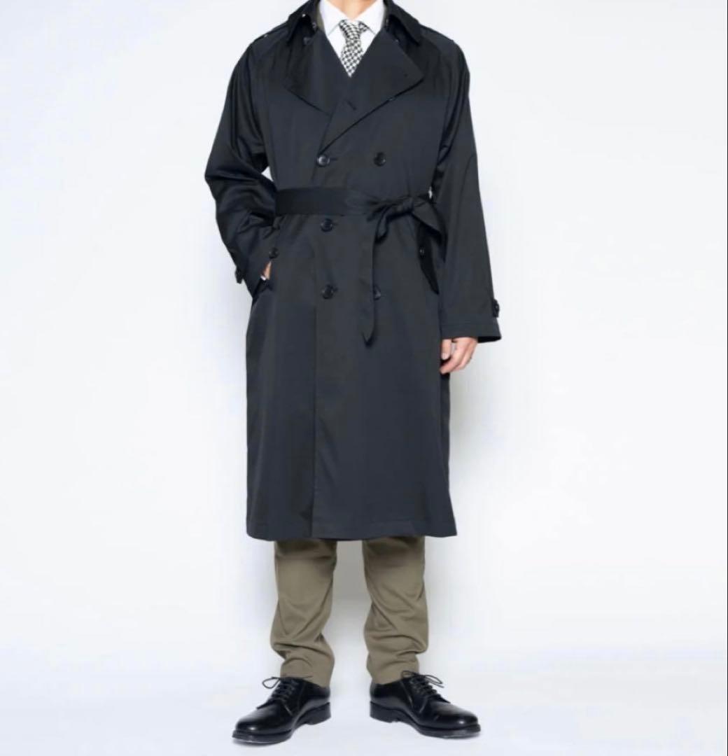 WWS ワークウェアスーツ 洗えるトレンチコート L ブラック 黒 まこなり社長