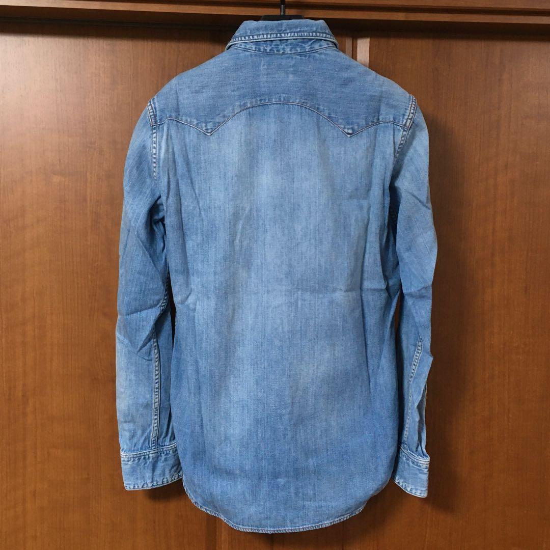 美品　ハリウッドランチマーケット　デニムシャツ　３　コンチョ　ターコイズ　シャツ