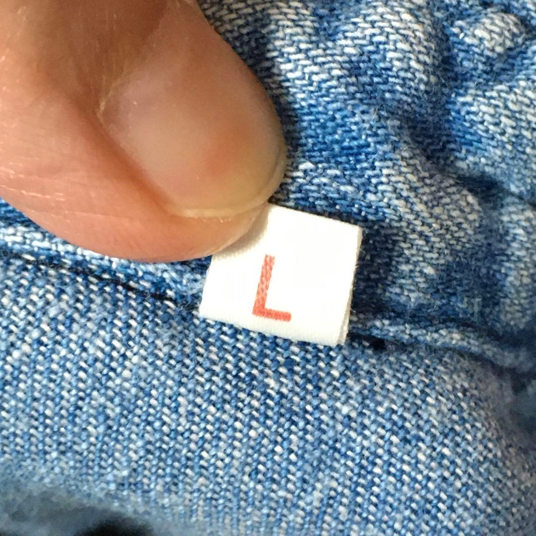 美品　ハリウッドランチマーケット　デニムシャツ　３　コンチョ　ターコイズ　シャツ