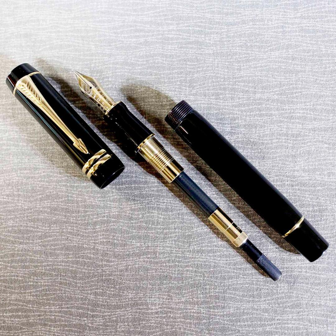 【美品 送料込み】パーカー 万年筆 デュオフォールド センテニアル ブラック