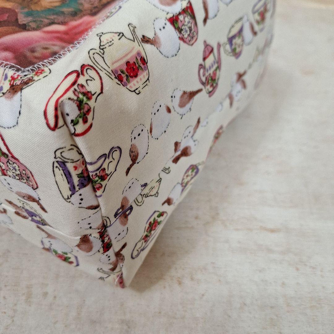 激レアパネル生地　ハンドメイド　布バスケット