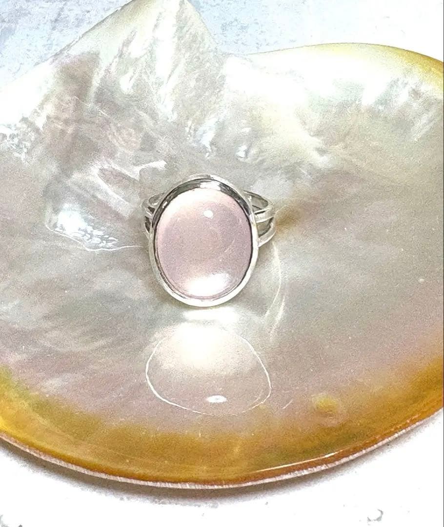 ローズクオーツ　シルバーリング