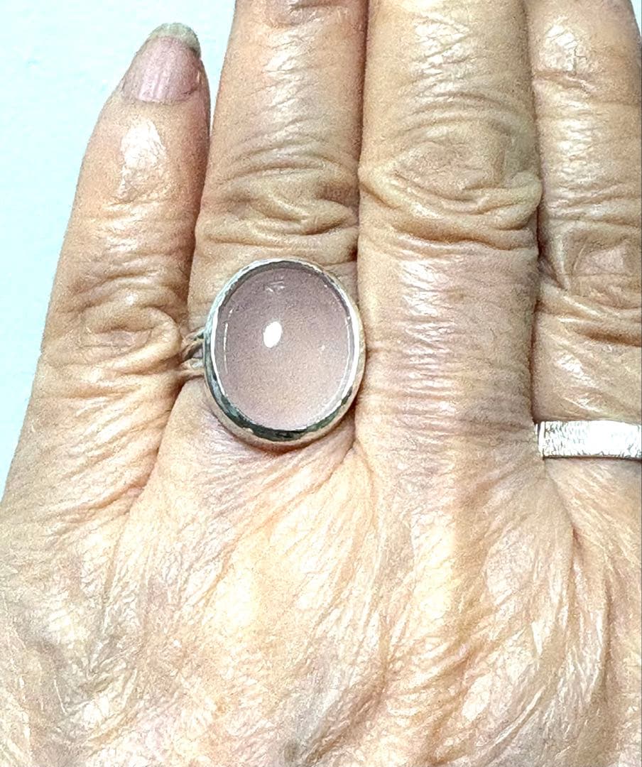 ローズクオーツ　シルバーリング