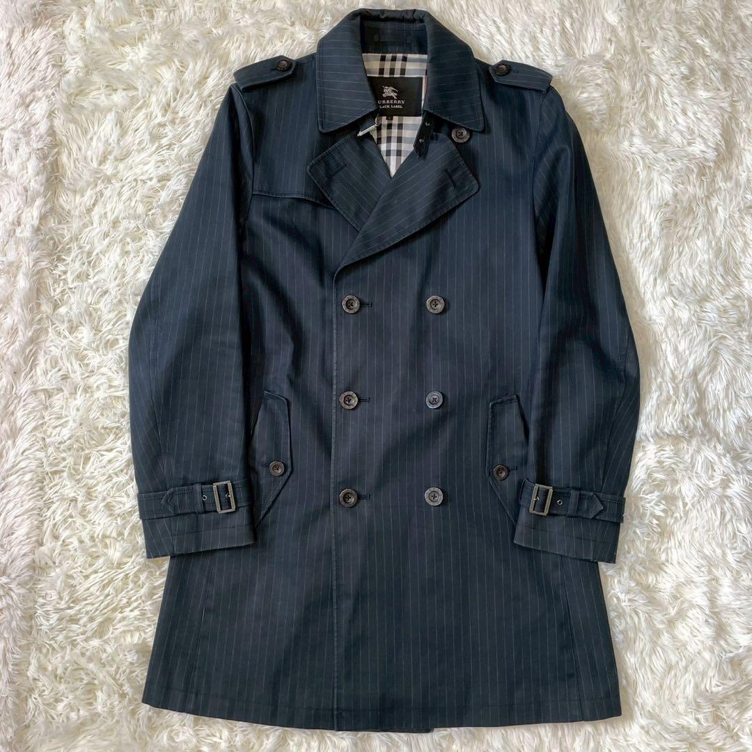BARBERRY BLACKLABEL トレンチコート ストライプ ノバチェック