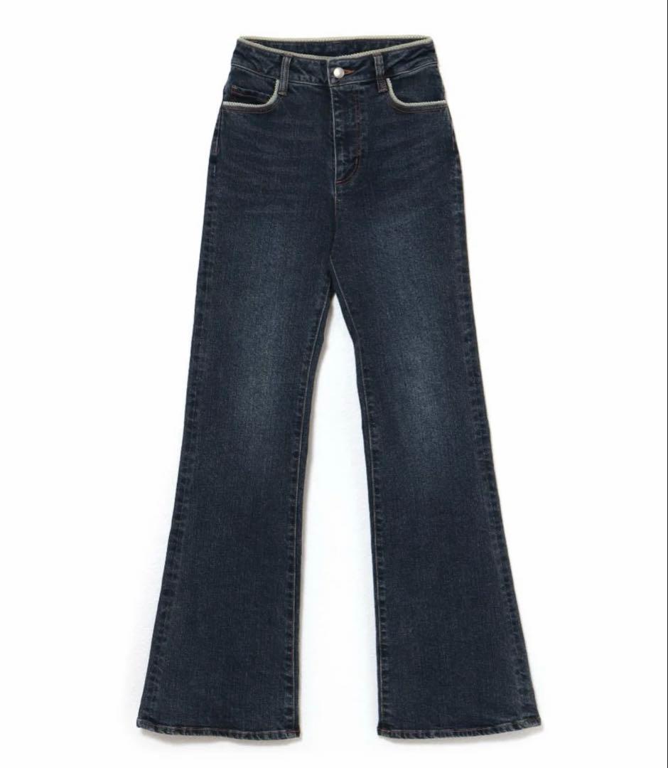 パンツ andmary Heart stitch denim navy blue S