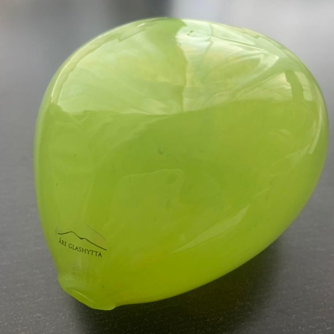 Sweden Åre Glashytta 手作り　ハート型 吹きガラス細工置物