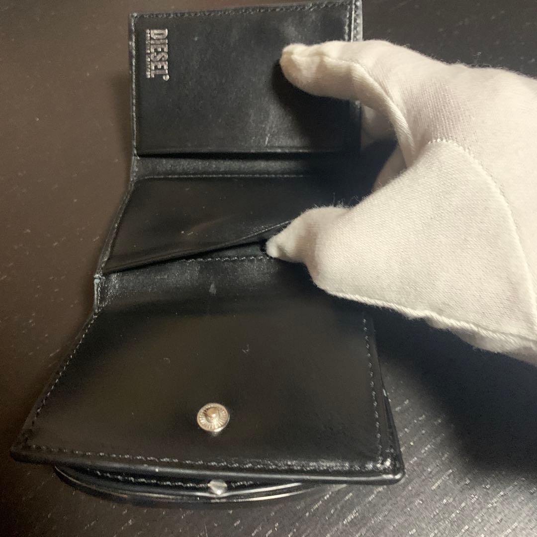 DIESEL ディーゼル　三つ折り財布 黒　箱付き