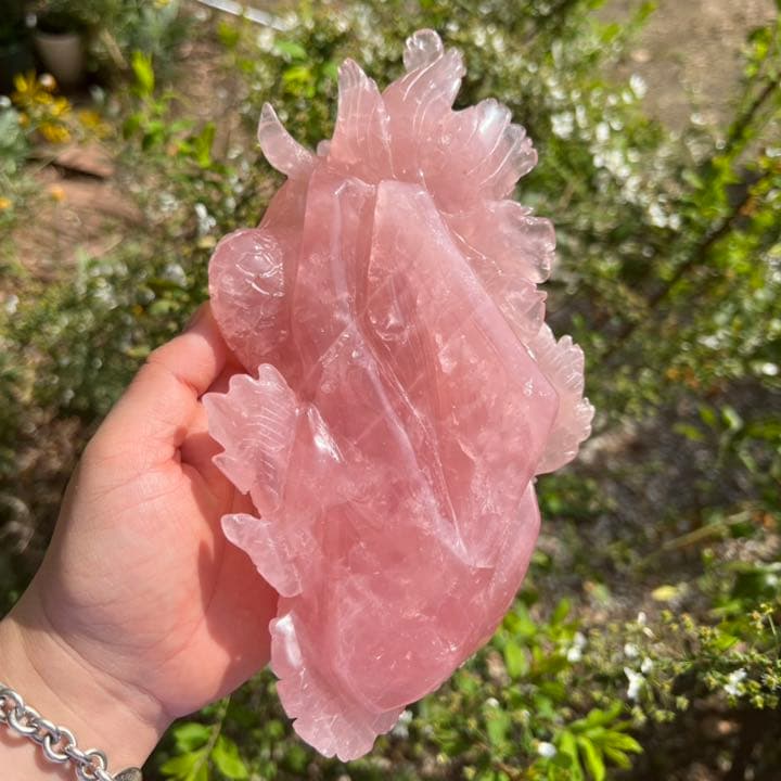 ローズクォーツ 鳳凰/牡丹