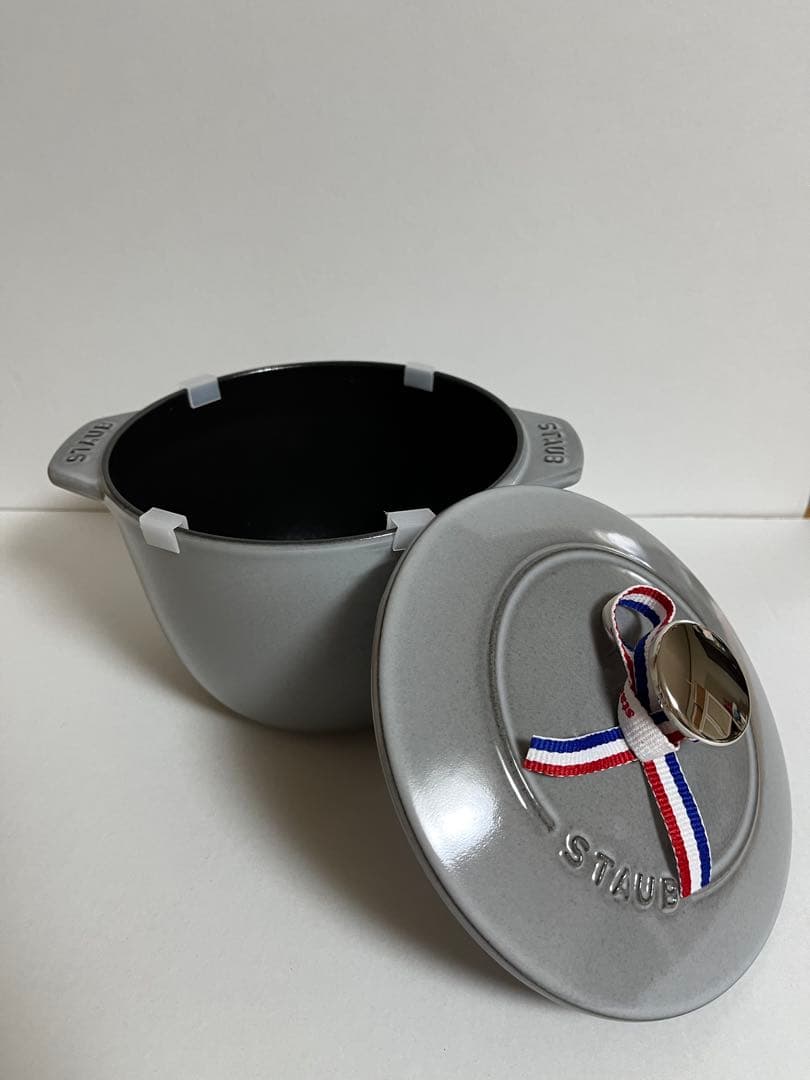 ストウブ ラ・ココット de GOHAN M 16 cm ラウンド グレー