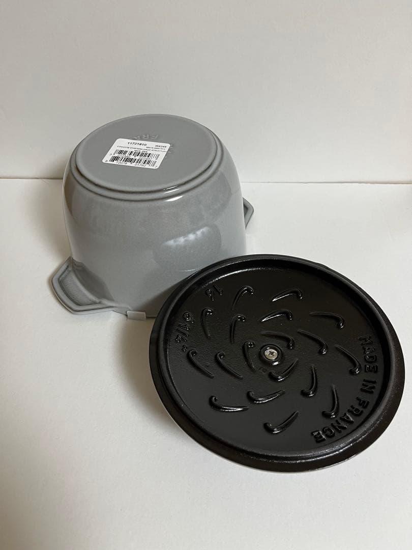 ストウブ ラ・ココット de GOHAN M 16 cm ラウンド グレー