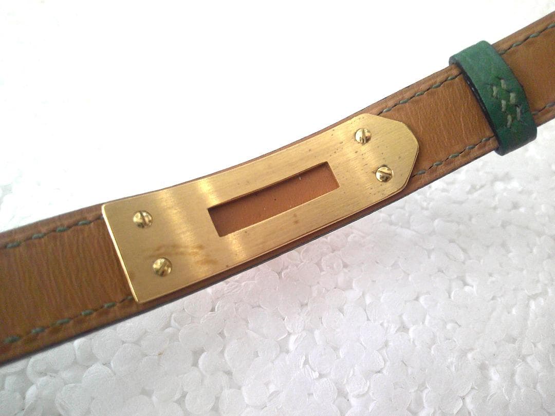 ★HERMES エルメス ケリーウォッチ 時計ベルトのみ レザー グリーン★