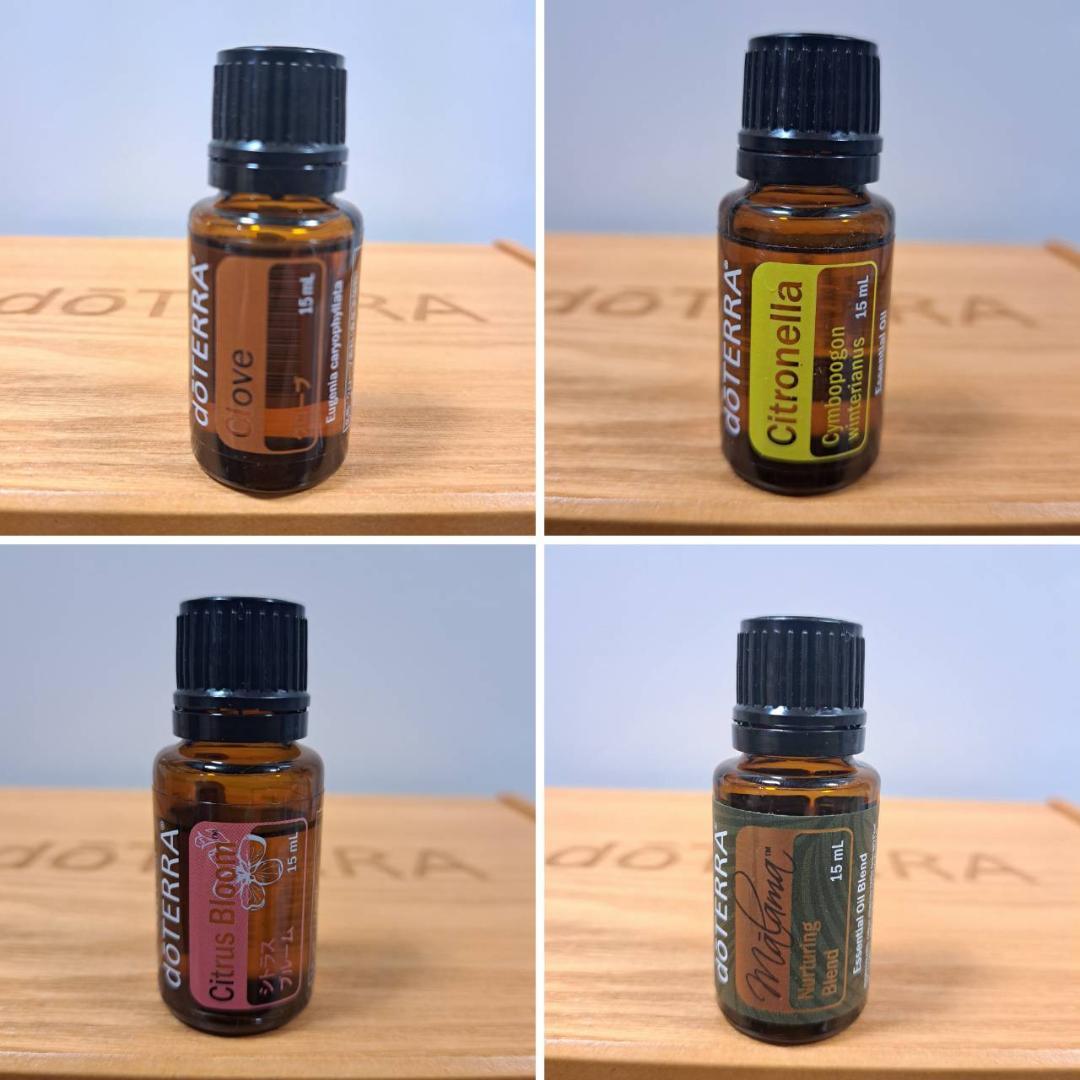 doterra　オイル52本　ロールオン8本　まとめ売り　ウッドボックス3段付