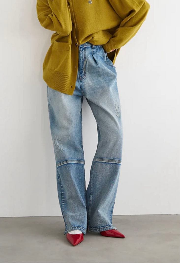正規新品YENN HIGH RISE TUCK WIDE PANTS 38ロング