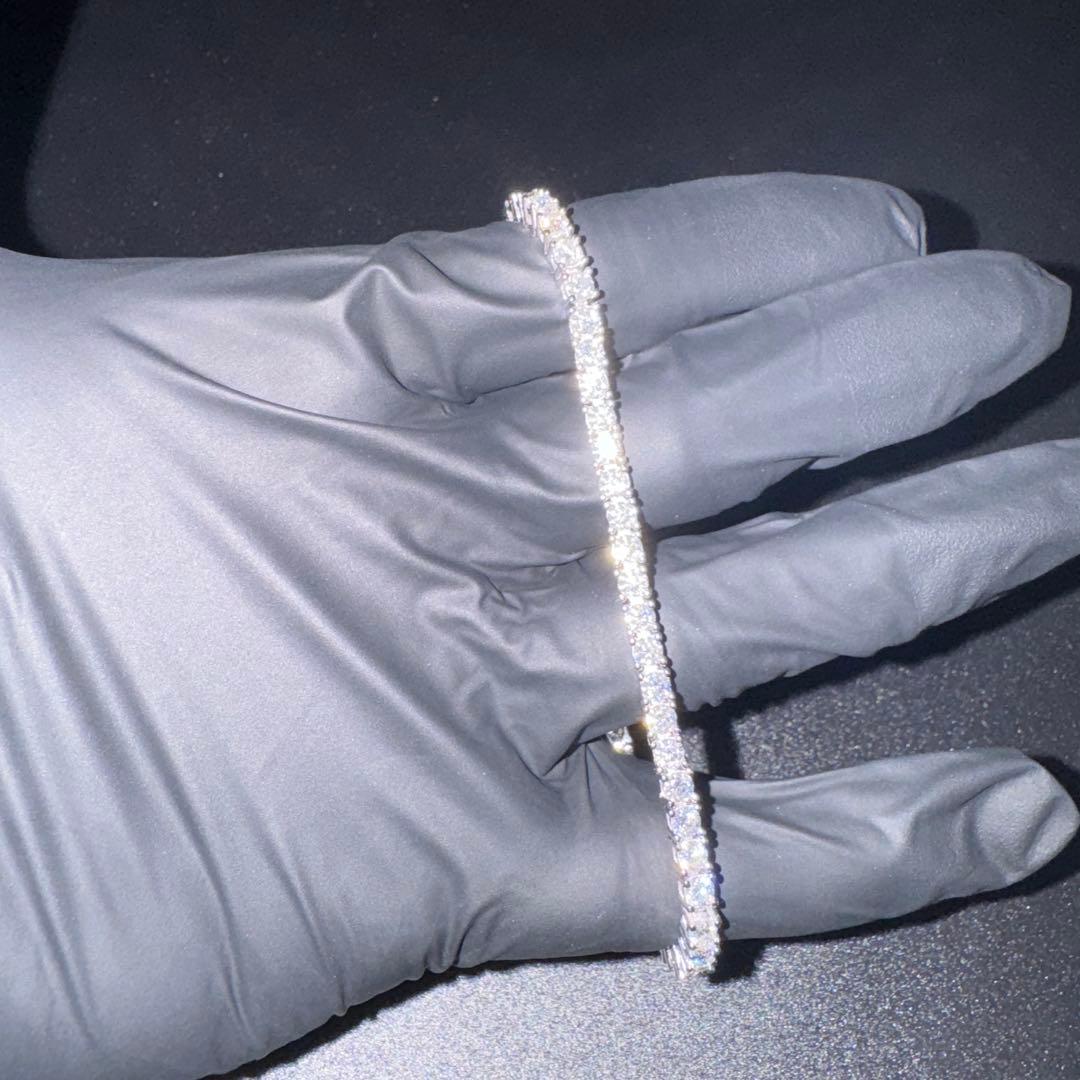 モアサナイト テニスブレスレット 3mm 19cm シルバー925