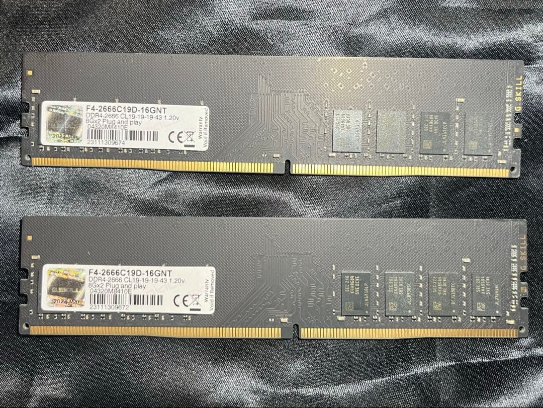 W*D様 ［中古 動作確認済]GSKILL DDR4 8GBx2 メモリー