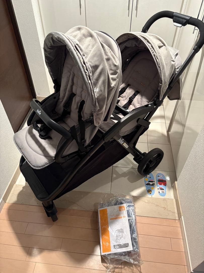 【Joie】ベビーカー/エヴァライトデュオ/二人乗り/グレーフランネル