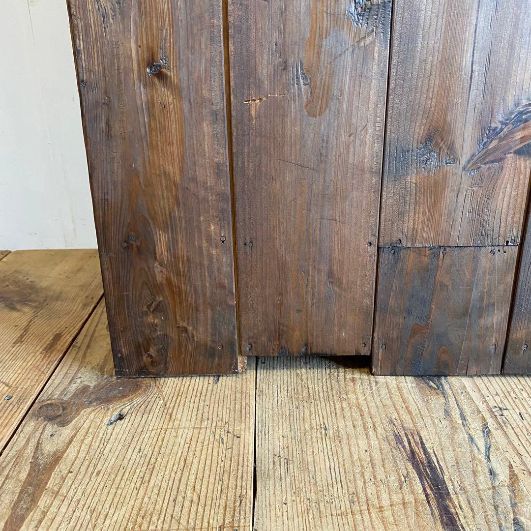 アンティーク オープンラック 飾り棚 無垢材 古道具 引き出し2杯 y117