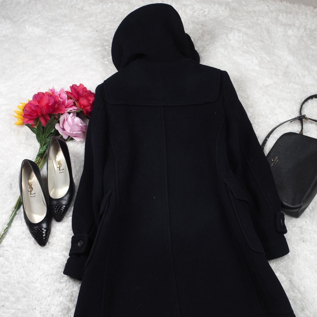 Y6284*UNTITLED アンタイトル☆ウール☆ダッフルコート☆紺ネイビー