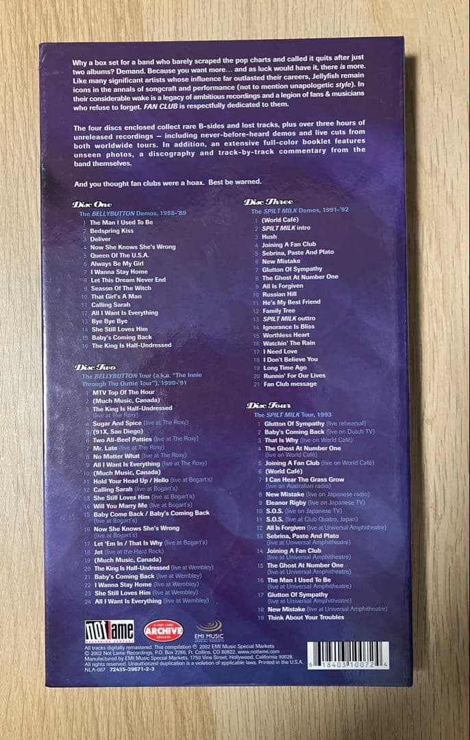 Jellyfish Fan Club box 4枚組