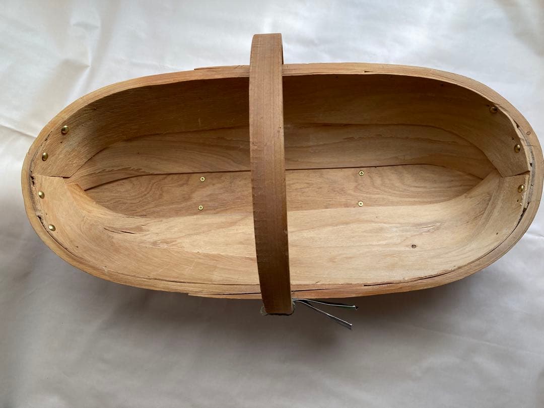 木製・楕円形・バスケット　（大）