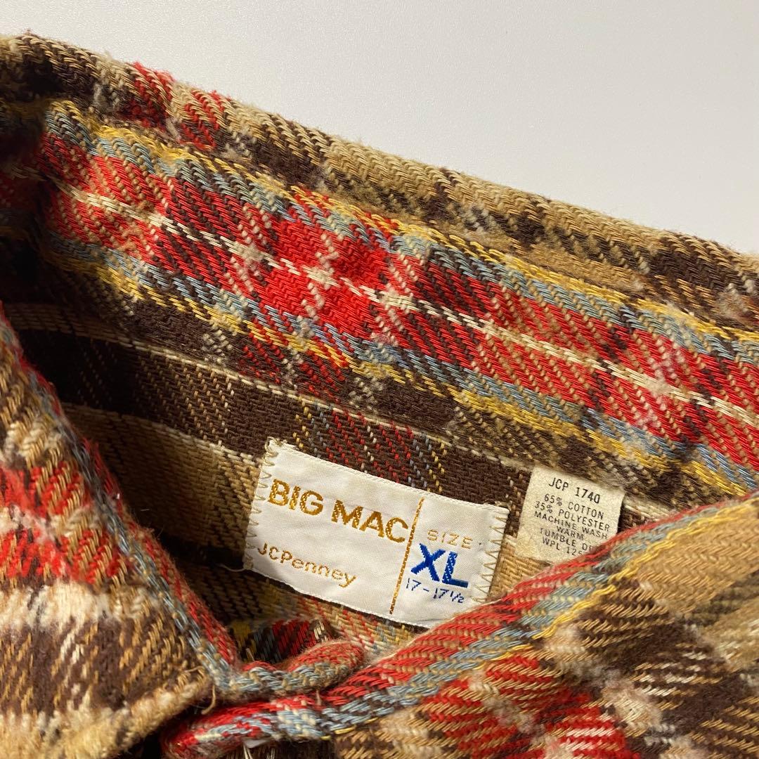 し*ん様 BIGMAC ビックマック　ネルシャツ　70s 80s