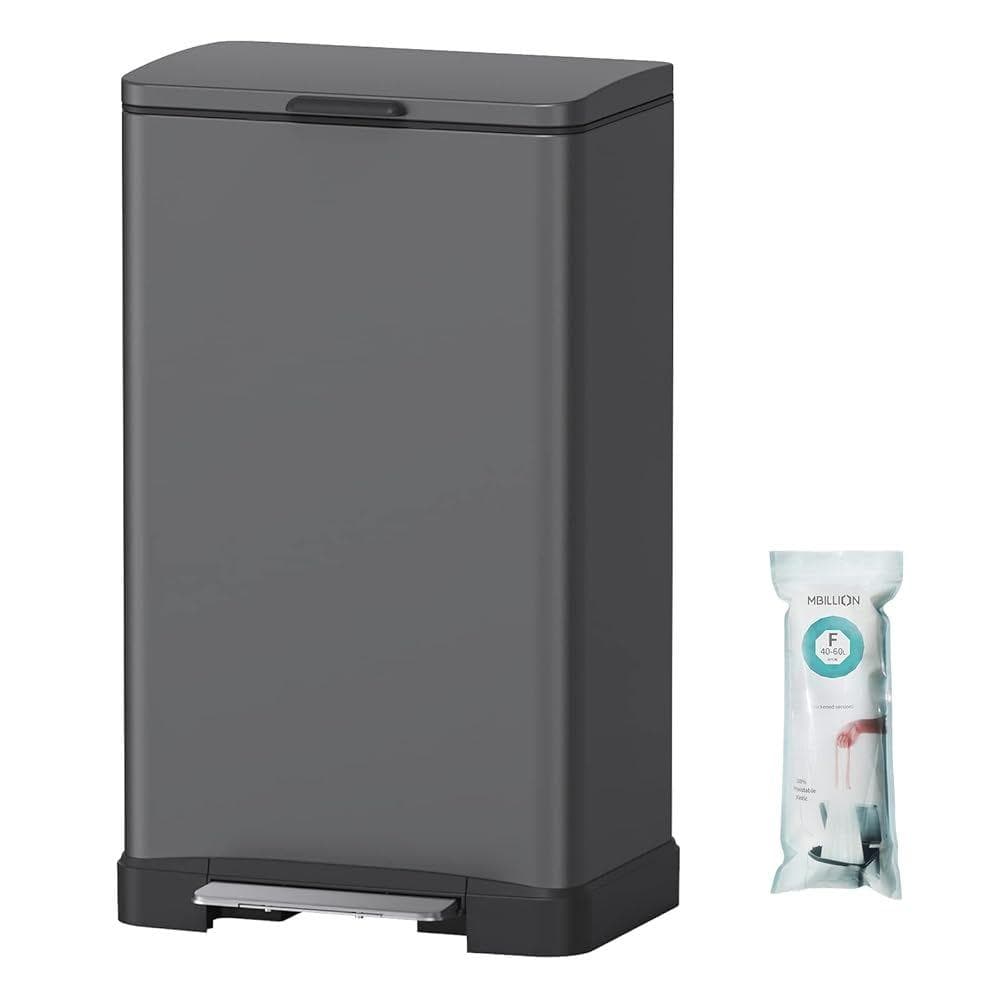 Mbillion ゴミ箱 おしゃれ ふた付き ステンレス 40リットル