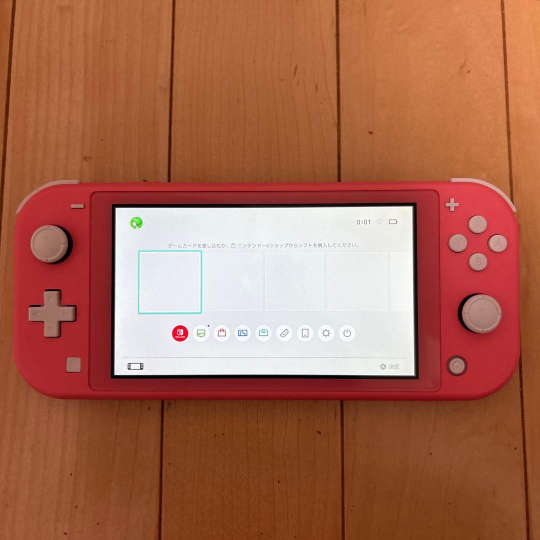 む*に様 Nintendo Switch Lite ピンク 充電器付き