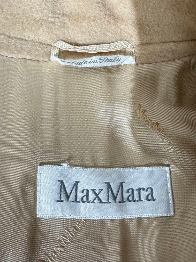 MAX MARA マックスマーラ ウールロングコート アイボリー系 40