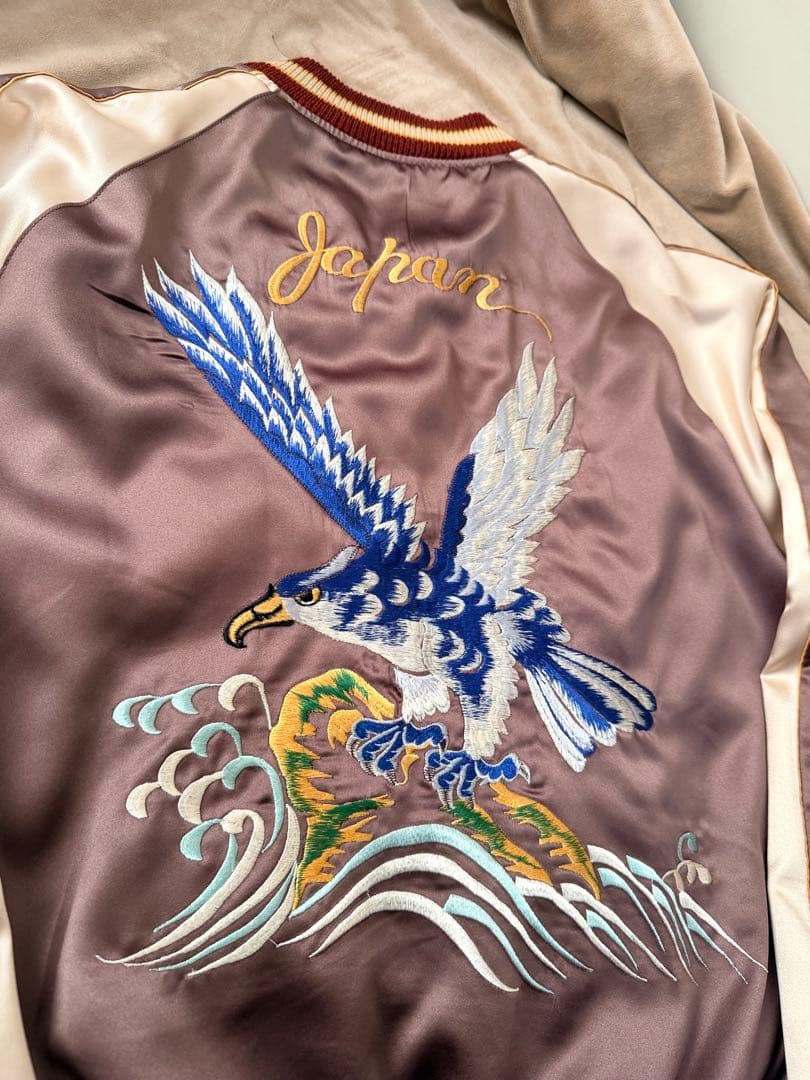 ２面用 テーラー東洋 ワシ 龍 地図 日本限定 スカジャン vintage