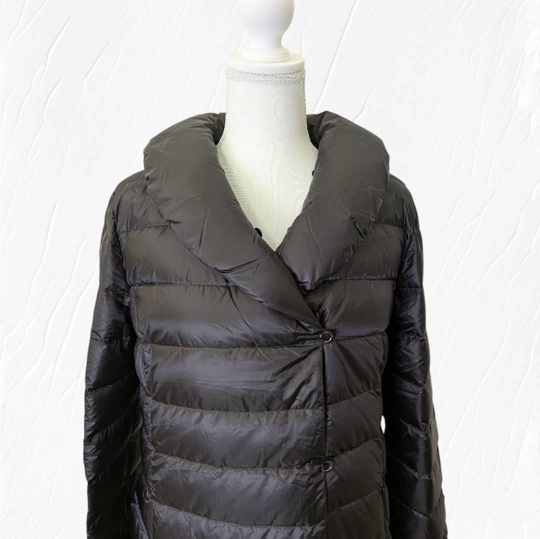 【未使用】LEONARD レオナール 高級ダウン ブラック ファー 紐付き ４２