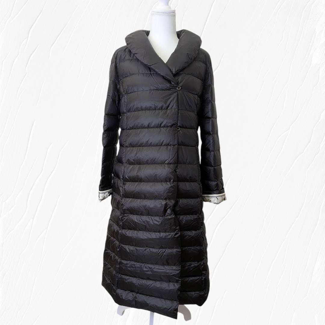 【未使用】LEONARD レオナール 高級ダウン ブラック ファー 紐付き ４２