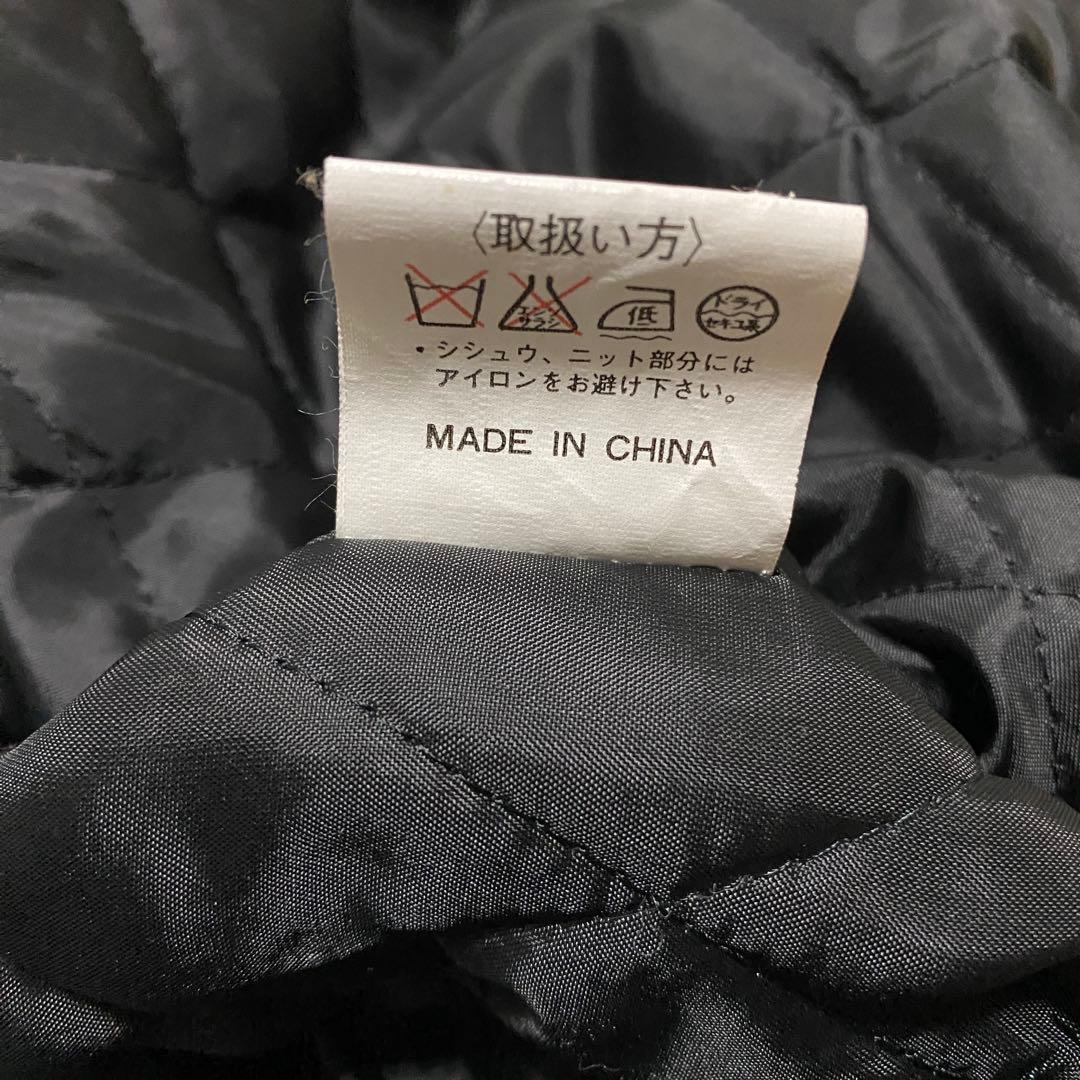 希少　スカジャン　別珍　ベロア　鷹　龍　Mサイズ　ネイビー