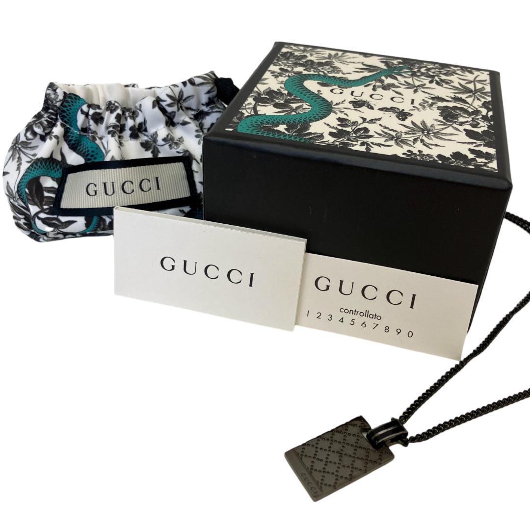 新品未使用 GUCCI グッチ ネックレス ウルトラブラック シルバー 925
