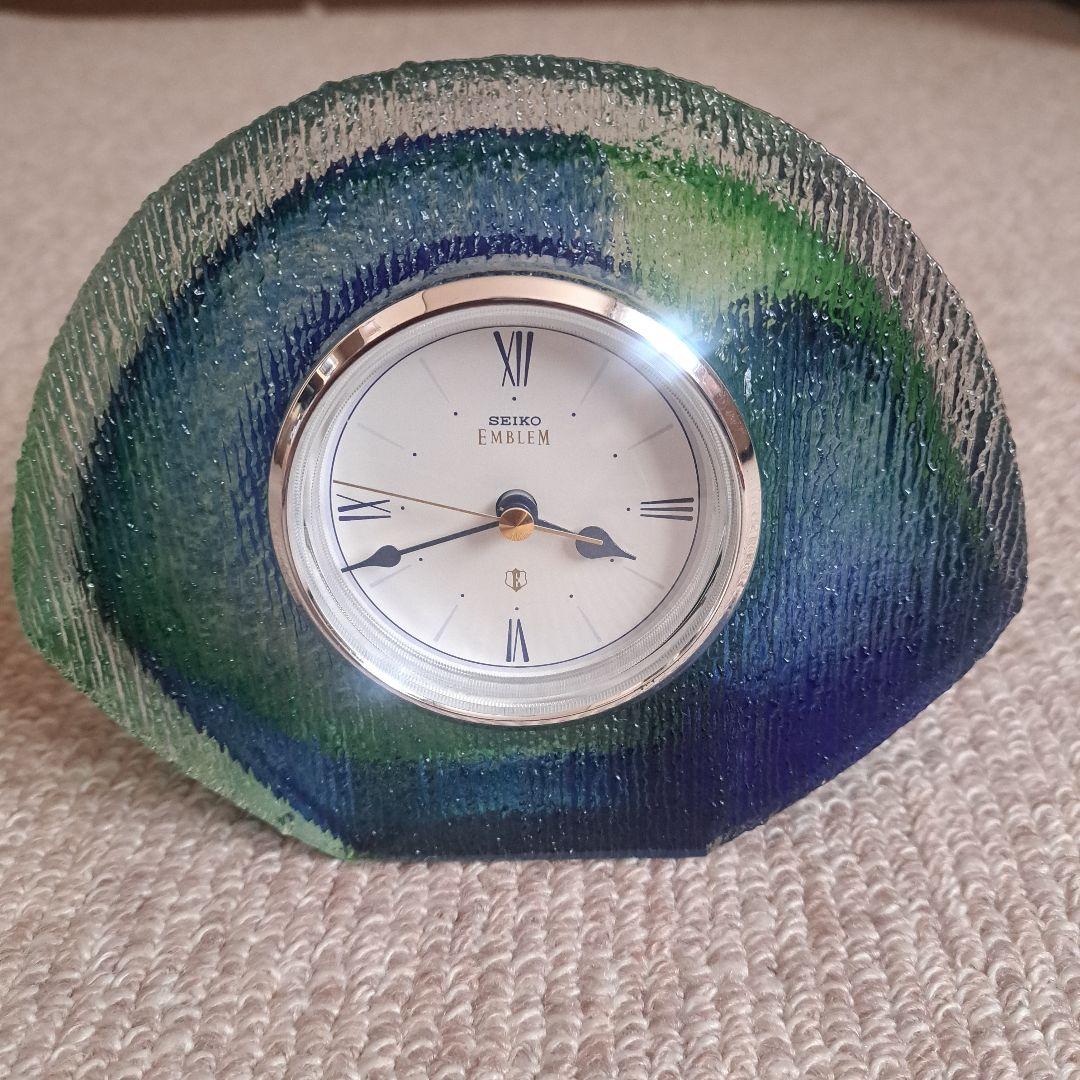 SEIKO EMBLEM 彩色硝子　置時計
