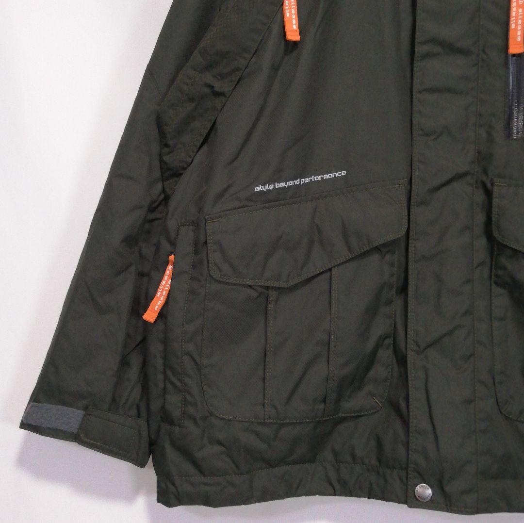 ellesse メンズ スノボウェア スキーウェア 上下セット カーキ エレッセ