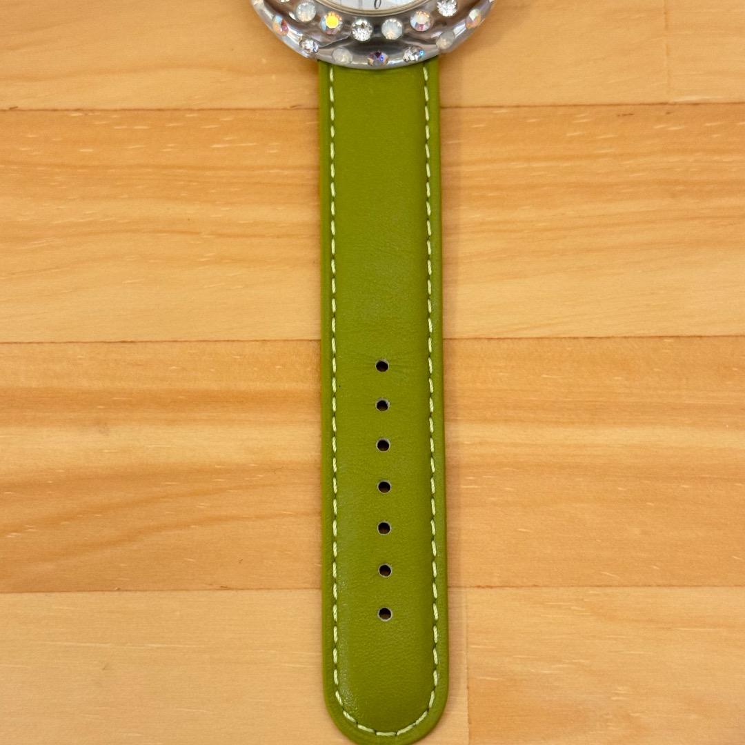 【美品bonbon watch】35周年エッフェル・クリスタルホワイト・オリーブ