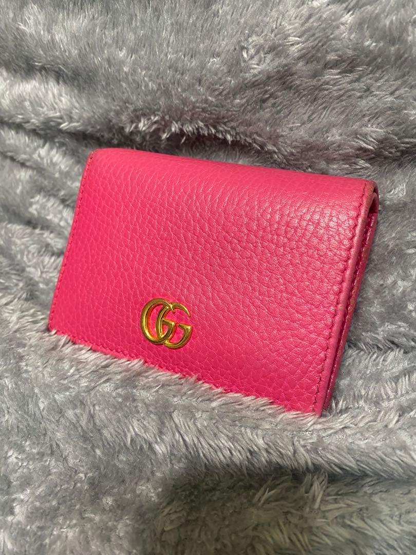 GUCCI 財布 ピンク 二つ折り財布 グッチ