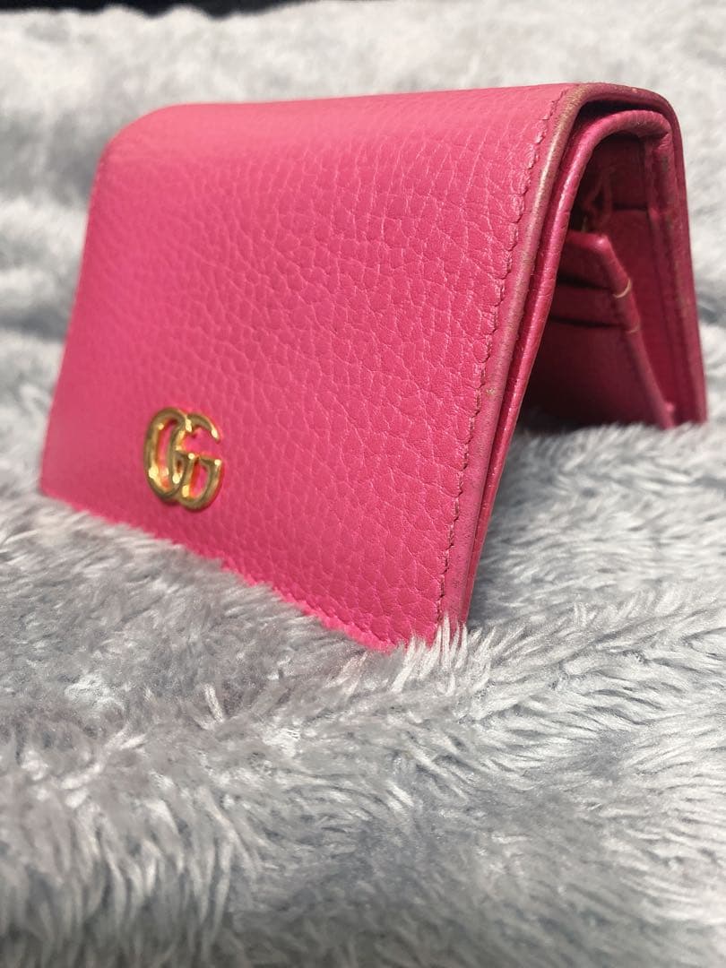 GUCCI 財布 ピンク 二つ折り財布 グッチ