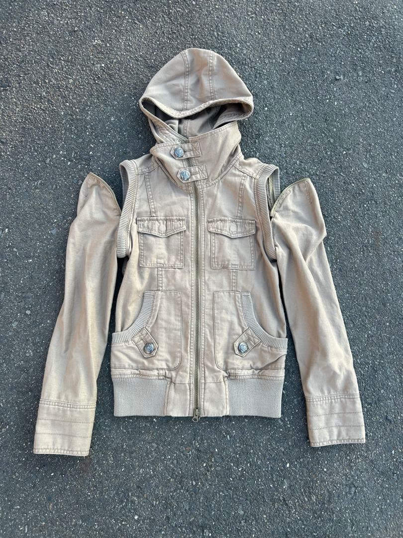 00s archive 2way ギミック ミリタリージャケット グランジ