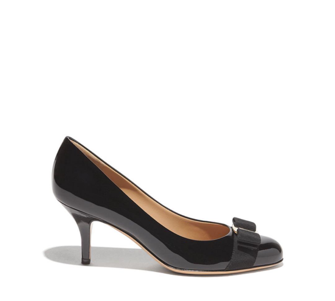 Ferragamo パンプス フェラガモ CARLA 7CM ヴァラ リボン