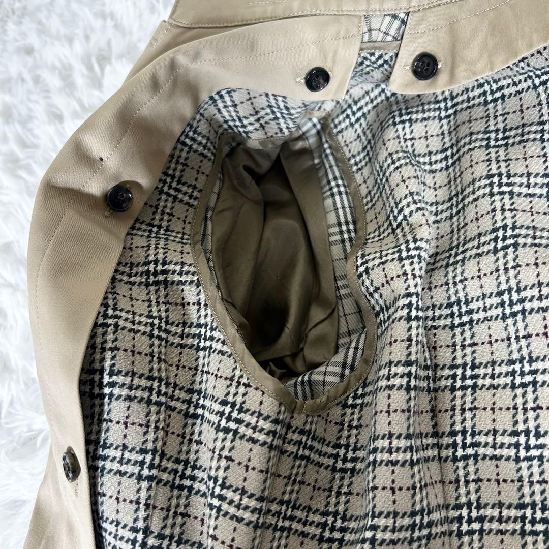 良品✨《バーバリーブルーレーベル》ライナー付きトレンチコート チェック ベルト