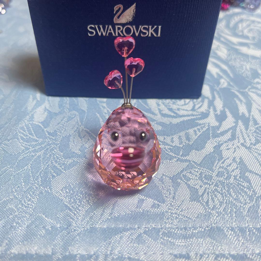 Swarovski ♡ ピンククリスタル アヒルの置物