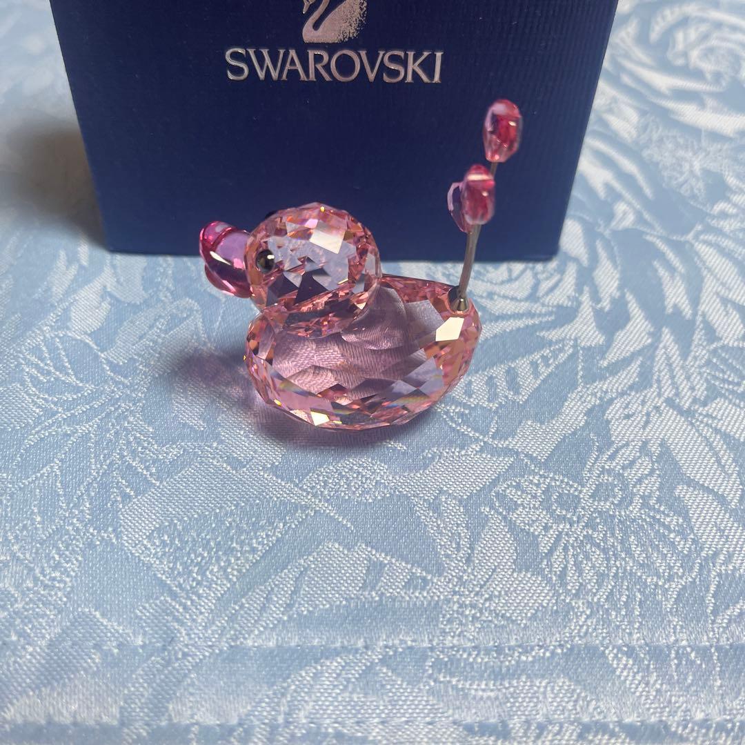 Swarovski ♡ ピンククリスタル アヒルの置物