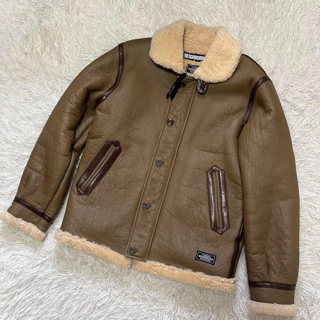 極美品　ネイバーフッド　N-1D ムートン　ディアスキン　M ホース