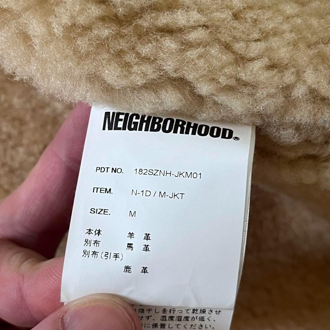 極美品　ネイバーフッド　N-1D ムートン　ディアスキン　M ホース