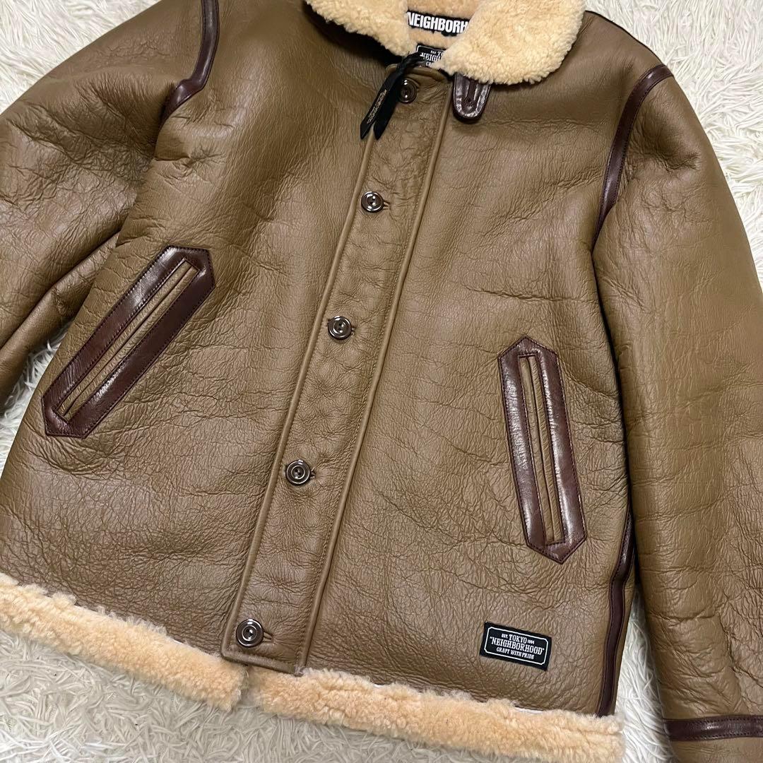 極美品　ネイバーフッド　N-1D ムートン　ディアスキン　M ホース