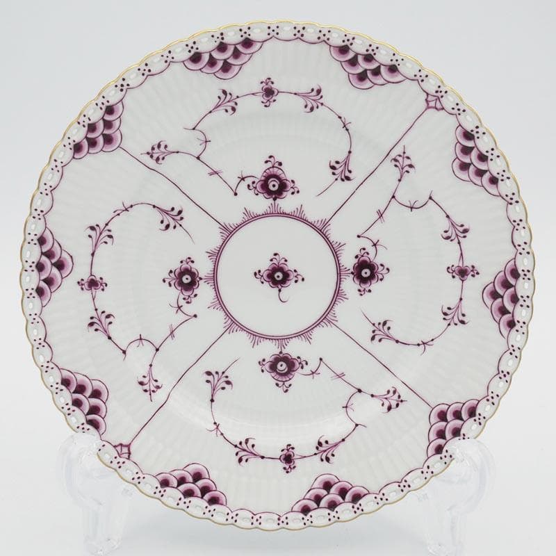 ロイヤルコペンハーゲン バーガンディ フルレース プレート 17.5cm #3